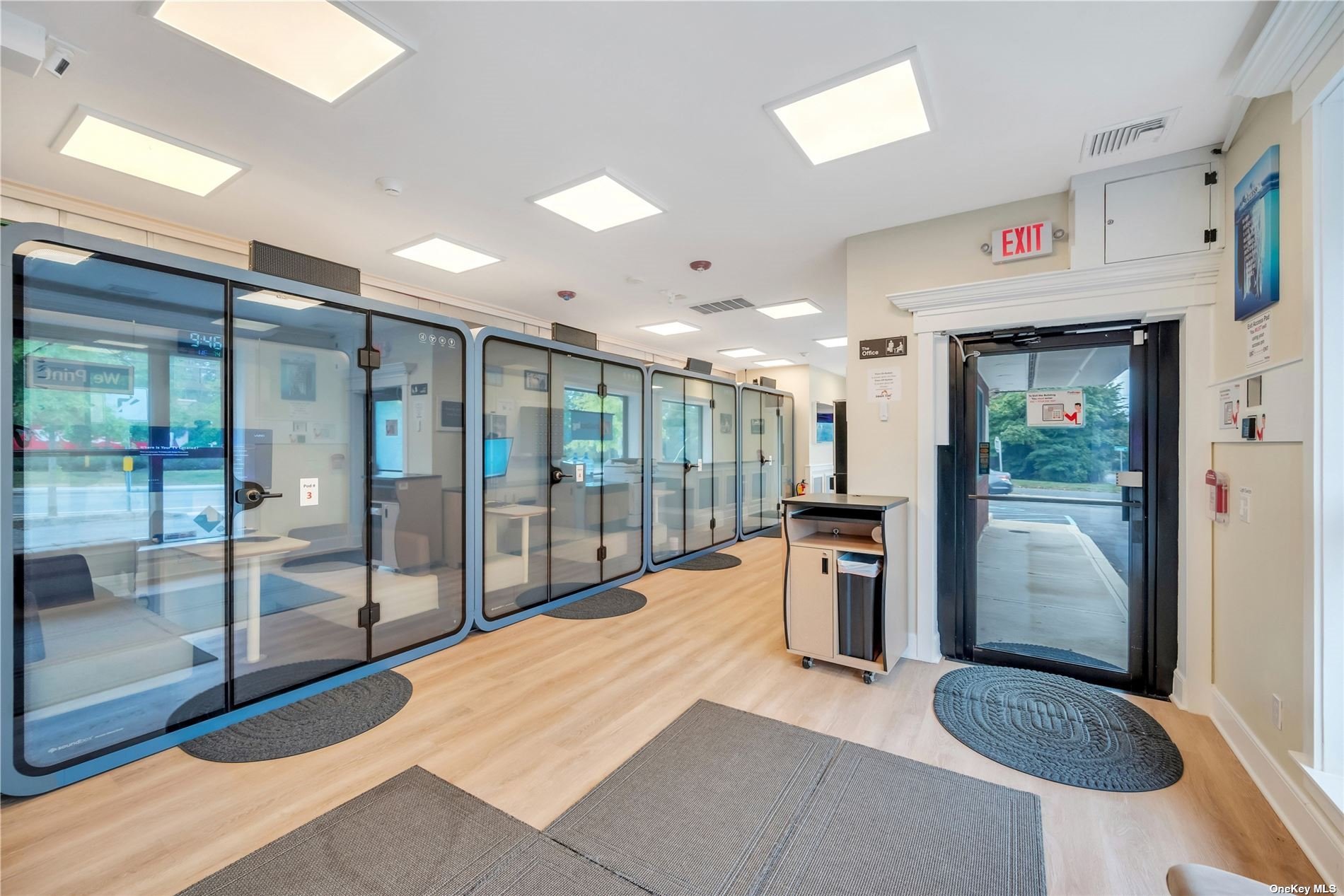 Pod doors with clear glass